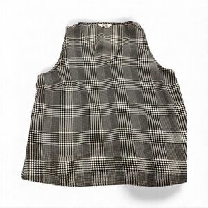Nine West Houndstooth Sleeveless Top in Black and White